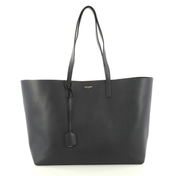 Saint Laurent Shopper Tote Leather Large Blue 3057801