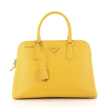 Prada Promenade Handbag Saffiano Leather Medium Yellow 3058103