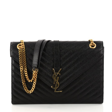 Saint Laurent Classic Monogram Satchel Matelasse Chevron 3058502