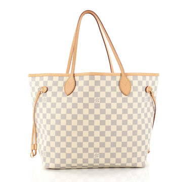 Louis Vuitton Neverfull NM Tote Damier MM White 3059001
