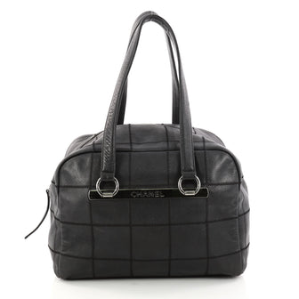 Chanel Square Stitch Shoulder Bag Quilted Caviar Large Black 3059303