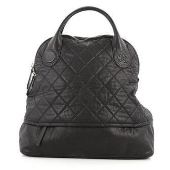 Chanel Vertical Sport Weekender Bag Quilted Coated 3059501
