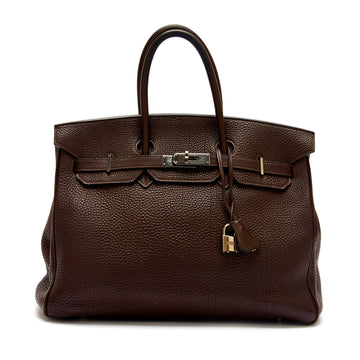 Hermes Birkin Veau Crispe Togo Chocolate 35