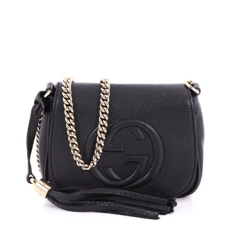 Gucci Soho Chain Crossbody Bag Leather Small Black 3060202