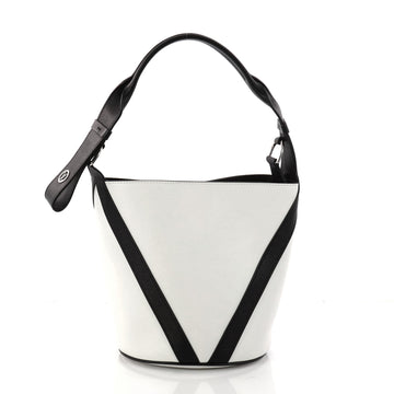 Louis Vuitton V Bucket Bag Leather GM White 3061002
