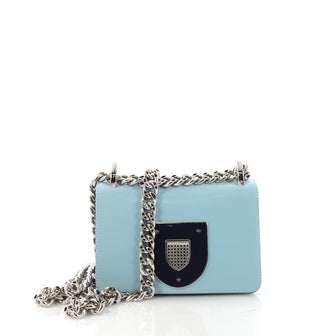 Christian Dior Diorama Club Flap Bag Leather Small Blue 3061103