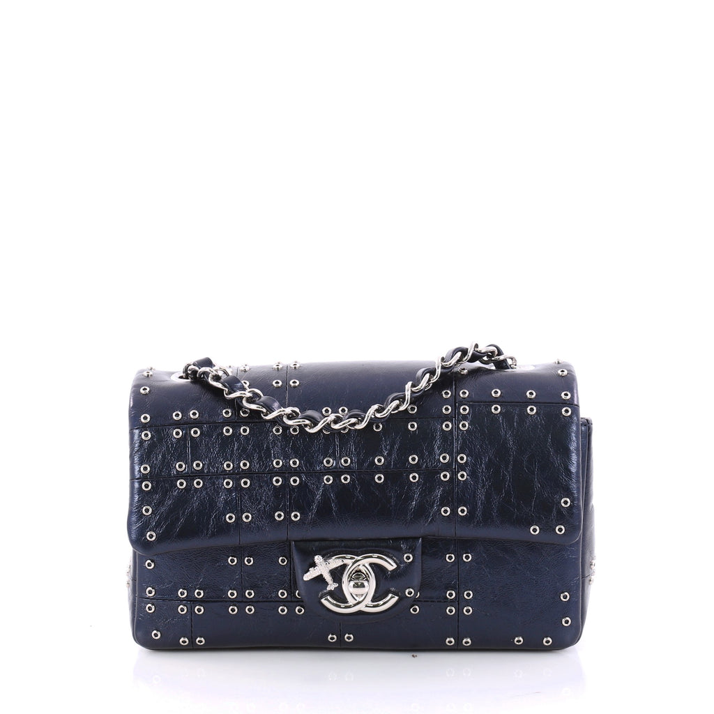 Buy Chanel Airlines Classic Single Flap Bag Grommet Studded 3062001