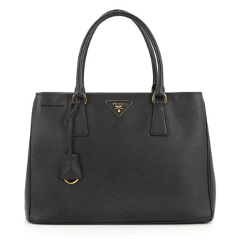 Prada Lux Open Tote Saffiano Leather Medium Black 3062203