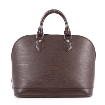 Louis Vuitton Vintage Alma Handbag Epi Leather PM Brown 3063002