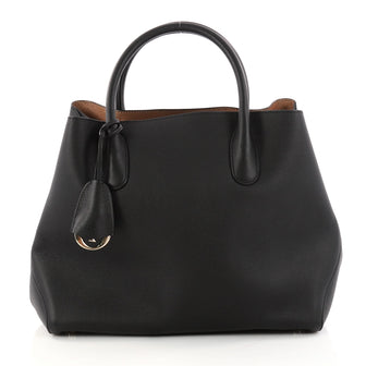 Christian Dior Open Bar Bag Leather Large Black 3063401