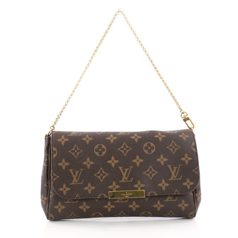 Louis Vuitton Favorite Handbag Monogram Canvas MM Brown 3063801