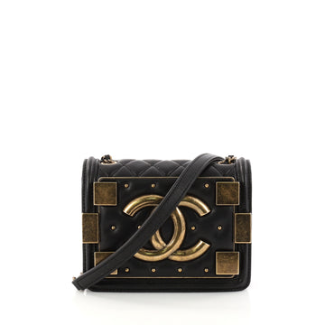 Chanel Boy Brick Flap Bag Studded Quilted Lambskin Mini 3064004