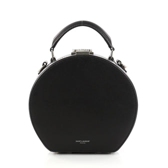 Saint Laurent Mica Hatbox Handbag Leather Small Black 3066201
