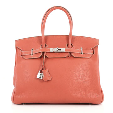 Hermes Birkin Handbag Red Clemence with Palladium 3066501