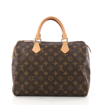 Louis Vuitton Speedy Handbag Monogram Canvas 30 Brown 3072001
