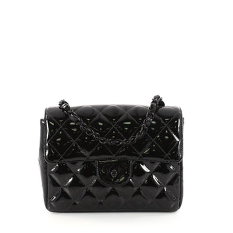 Chanel Vintage Square CC Resin Flap Bag Quilted Patent 3073103