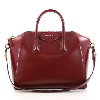 Givenchy Antigona Bag Glazed Leather Medium Red 3074501