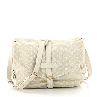 Louis Vuitton Saumur Handbag Mini Lin Neutral 3074901
