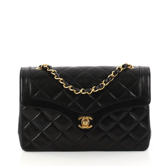Chanel Vintage Two-Tone CC Flap Bag Quilted Lambskin 3075002
