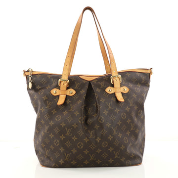 Louis Vuitton Palermo Handbag Monogram Canvas GM Brown 3076101