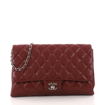 Chanel Clutch with Chain Quilted Caviar Red 3076501