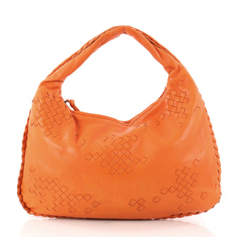 Bottega Veneta Hobo Leather with Intrecciato Detail 3076601