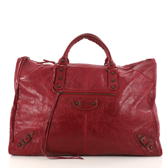 Weekender Classic Studs Handbag Leather