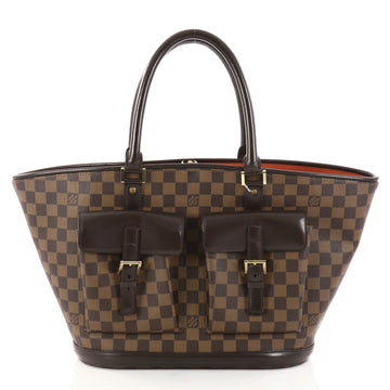 Louis Vuitton Manosque Handbag Damier GM Brown 3078601