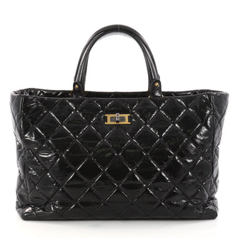 Chanel Rita Tote Quilted Glazed Crackled Calfskin Small 3079402