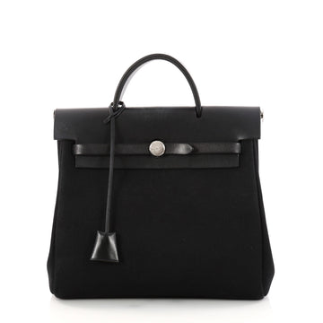 Hermes Herbag Backpack Toile Black 3080101