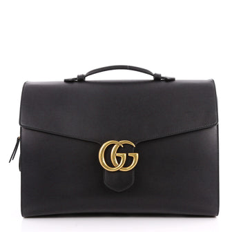 Gucci GG Marmont Briefcase Leather Large Black 3080602