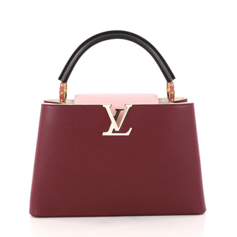 Louis Vuitton Capucines Handbag Leather PM Red 3081501