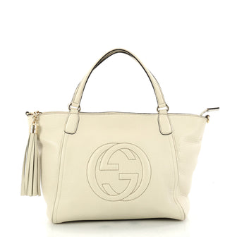 Gucci Soho Convertible Top Handle Bag Leather Small Neutral 3081603