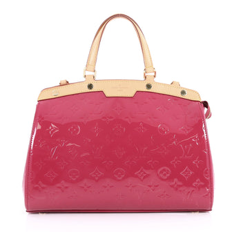 Louis Vuitton Brea Handbag Monogram Vernis MM Pink 3081801