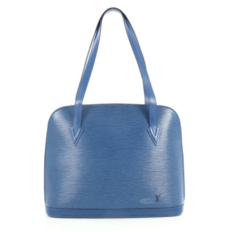Louis Vuitton Lussac Handbag Epi Leather Blue 3082802