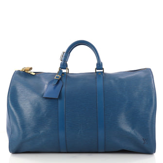 Louis Vuitton Keepall Bag Epi Leather 50 Blue 3082902