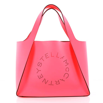 Stella McCartney Alter Tote Perforated Faux Leather East West Pink 3083702