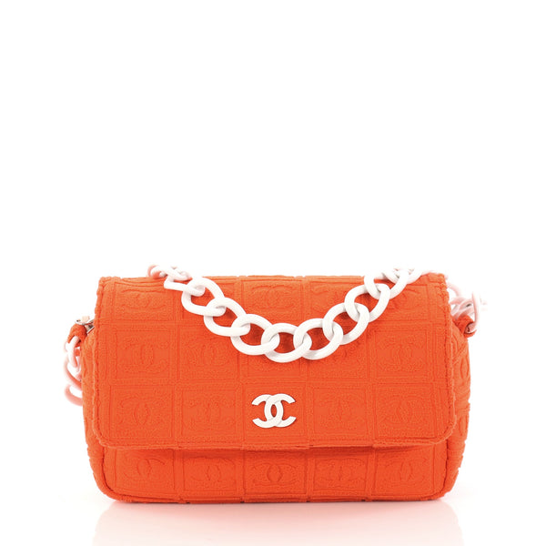 Chanel Sport Line Resin Camera Flap Bag Terry Cloth Medium 30842