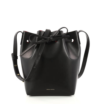Mansur Gavriel Bucket Bag Leather Mini Black 3088001