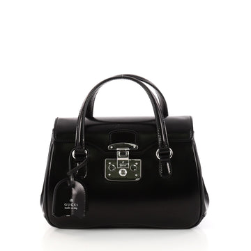 Gucci Lady Lock Satchel Leather Small Black 3095602