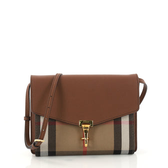 Burberry Macken Crossbody Bag Leather and House Check 3096201