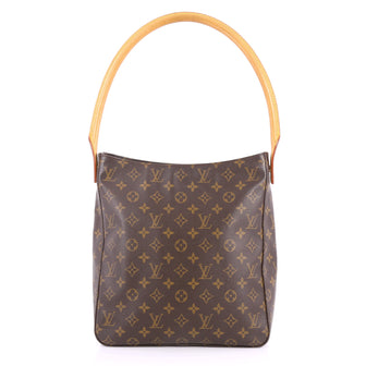 Louis Vuitton Looping Handbag Monogram Canvas GM Brown 3096704