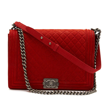 Boy Flap Bag Quilted Caviar Large