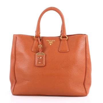 Prada Open Tote Vitello Daino Medium Orange 3100701