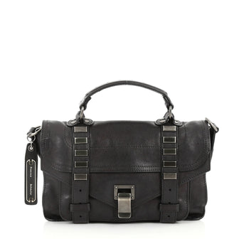 Proenza Schouler PS1 Satchel Leather Tiny Black 3101501