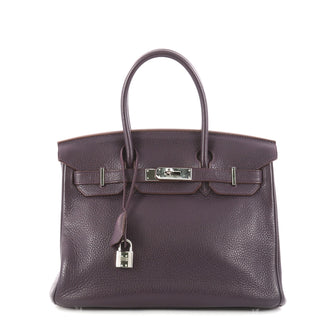Hermes Birkin Handbag Purple Clemence with Palladium 3104104