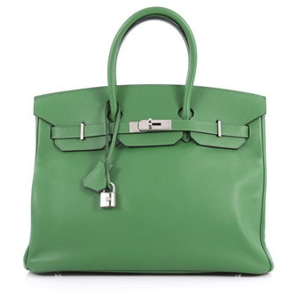 Hermes Birkin Handbag Green Epsom with Palladium 3104110
