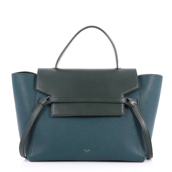 Celine Bicolor Belt Bag Leather Mini Green 3105001