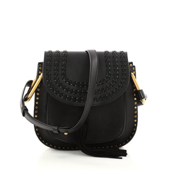 Chloe Hudson Handbag Whipstitch Leather Small Black 3106801