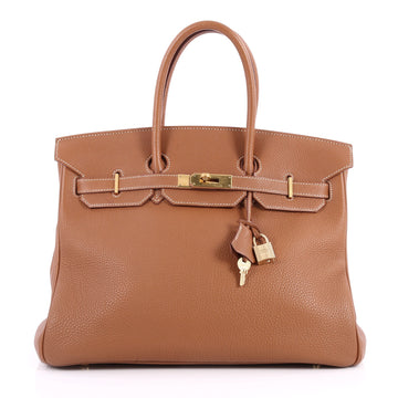 Hermes Birkin Handbag Brown Togo with Gold Hardware 35 3107301